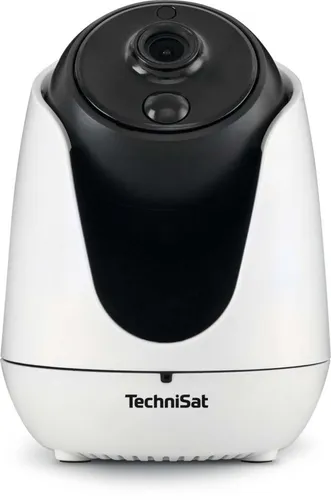 TechniSat Innenkamera 1 - Smarte Überwachung für Ihr Zuhause - Full-HD Innenkamera mit 100° Sichtwinkel und 355° Drehung, ideal für umfassende Sicherheitsüberwachung. Nachtsicht bis 8 Meter für Rundum-Schutz.