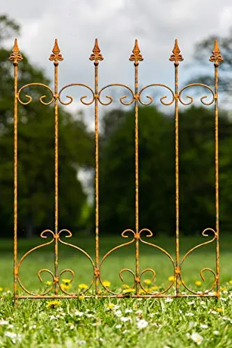 Nostalgischer Metallzaun/Beetzaun H: 91cm, Rost/Roheisen