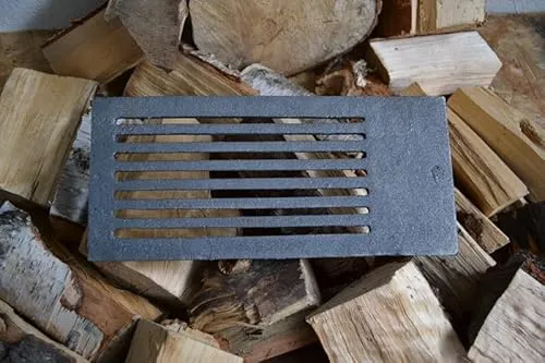 SEZAM 34 x 15 cm Gussrost Ofenrost Ascherost Kaminrost passend Kaminofen Tafelrost Rost Ofengitter Kamin Ersatzteile Zubehör Gussrost Ofenrost Grillkamin Eckig Eckrost