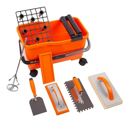 MIVOS Fliesenwaschset 7-teiliges Fliesenleger Waschset mit Räder