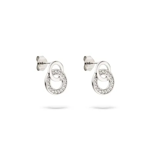 s.Oliver Ohrring - Elegante Ohrstecker aus 925er Sterlingsilber - Stilvolle Ohrringe aus poliertem 925er Silber, 13 mm groß, mit Steckverschluss. Modernes Design und hochwertige Verarbeitung, ideal als Geschenk in einem nachhaltigen Baumwoll-Säckchen.