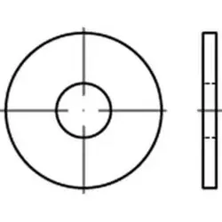 Flache Scheibe DIN 9021 Edelstahl A4 17 x 50 x 3mm - Eisenwaren, hochwertige Flache Scheibe aus Edelstahl A4, ideal für korrosionsbeständige Anwendungen und hohe Belastungen.