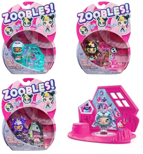 Zoobles Z-Girlz Sammelfigur mit Verwandlungsmechanismus und Happitat Überraschung (Sortiert)