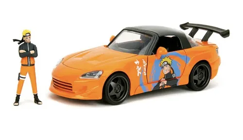 JADA Spielzeug-Auto JADA TOYS Naruto 2001 Honda S2000 - Fertigmodell PKW, detailgetreues Sammlerstück für Naruto-Fans ab 8 Jahren