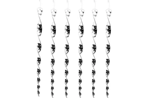 HAC24 Vogelabwehr-Windspiel Windspirale Vogelabwehr Vogelschreck Taubenschreck, (6-St), Reflektierend, 49 cm, mit Aufhängeöse und Aufhängeschnur