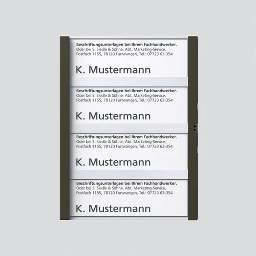 Siedle&Söhne Namensschild graph-met kpl 200029047-00 von Siedle&Söhne Namensschild Erweiterungskomponente