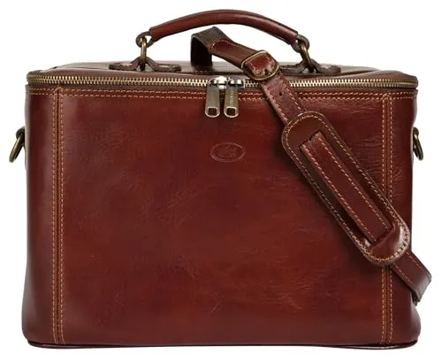 Kulturbeutel PIKÉ aus Echtleder, Made in Italy - Eleganter Kulturbeutel aus hochwertigem Echtleder, ideal für stilbewusste Reisende. Mit durchdachter Innenaufteilung und praktischem Kosmetikspiegel. Perfekt für Hotelaufenthalte, Geschäftsreisen oder unterwegs.