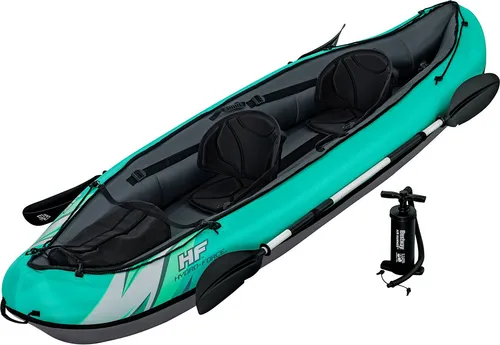 Bestway® Hydro-Force™ Ventura Elite™ X2 Kajak - 2-Personen Kajak (330 x 86 x 48 cm) aus hochwertigem, UV-beständigem Nylon mit verstellbaren Sitzen und abnehmbaren Finnen für optimale Stabilität auf dem Wasser.