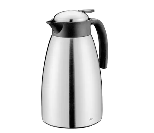 Isolierkanne SAVONA 1,5 Liter – Kaffeekanne & Teekanne in silber von Cilio