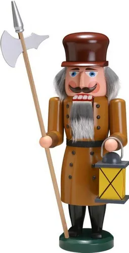 Seiffener Volkskunst Nussknacker Nachtwächter 36 cm - Nussknacker aus dem Erzgebirge, handgefertigt und farbenfroh bemalt. Ein traditionelles Kunstwerk, ideal als Geschenk oder für Sammler. Größe: 36 cm, aus heimischem Holz.