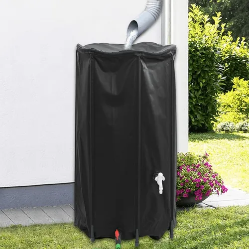Faltbarer Wassertank mit Wasserhahn 380L von vidaXL - Wasserspeicher & Regentonnen - Praktischer, faltbarer Wassertank aus PVC mit 380L Fassungsvermögen, ideal für die Gartenbewässerung und platzsparend im Transport.