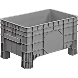 Großbehälter PE stationärB1010xT640xH550 mm grau Volumen 220 l Boden/Wände geschlossen