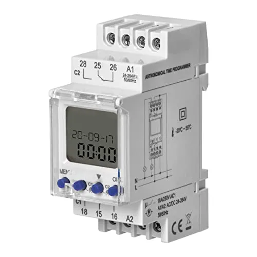 Astronomische LCD Digitale Zeitschaltuhr TH-35, 2-Kanal