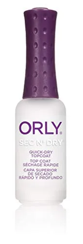 ORLY Sec’n Dry Schnelltrockner 9ml – Schnell trocknender Überlack, versiegelt & härtet Nagellack, hochglänzendes Finish, schützt vor Absplittern, schnelles Trocknen in Sekunden