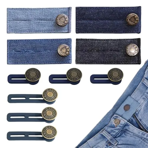 Stück Hosenbunderweiterung Knopf Taille,Schwangerschaft Hosenerweiterung,Verstellbarer Hosenknopf Verlängerung,Hosenbund Erweiterung Knopf,Bunddehner für Jeans Schwangere Hosen Kleid Hosen,Unisex 10