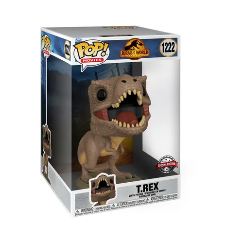 FUNKO POP MOVIES: JURASSIC WORLD 3 - T.REX - Sammelfigur aus Jurassic World 3, detailreich gestaltet und ein Must-Have für jeden Fan der Dinosaurier!
