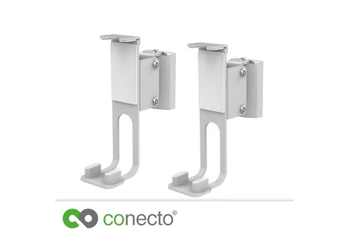 conecto Lautsprecher-Wandhalterung für Sonos®, sicher und flexibel - Lautsprecher-Wandhalterungen, speziell für Sonos® One, One SL und Play:1 entwickelt, mit 360° Kipp- und Schwenkmechanismus für optimale Ausrichtung und einfachen Einbau.