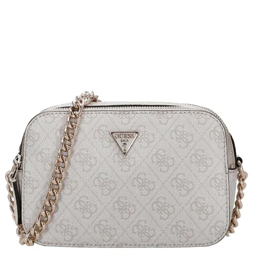 GUESS Noelle II Crossbody Umhängetasche Bone Logo - Elegante Damen Handtasche für die Freizeit, ausgestattet mit einem praktischen Kreditkartenfach. Das stilvolle Design in Elfenbein und das hochwertige Material machen sie zum idealen Begleiter.