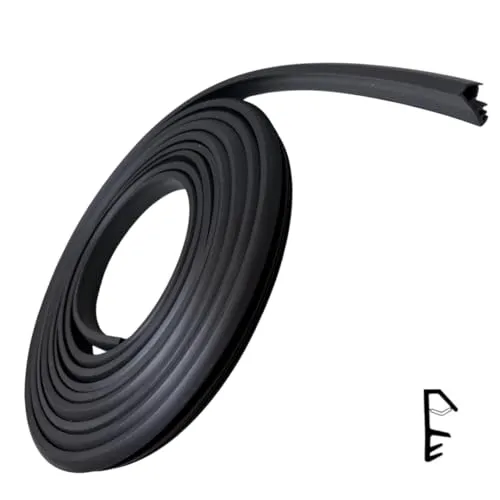 Premium Flügelfalzdichtung für Holzfenster und Türen - 5m schwarz - Hochwertige Dichtung für 12 mm Falz und 4 mm Nutbreite. Einfache Montage ohne Spezialwerkzeuge. Verbessert die Energieeffizienz und sorgt für ein angenehmes Raumklima.