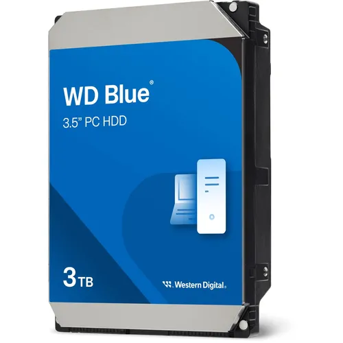 WD Blue 3TB SATA 8.9cm 3.5Zoll PC HDD - 3 TB interne Festplatte, hohe Leistung mit 5400 rpm und 256 MB Puffer für schnelle Datenübertragungen