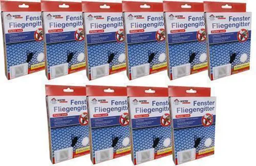 Schwarzes Fliegengitter Set 10 Stück – Effektiver Insektenschutz für Fenster 1300x1500mm