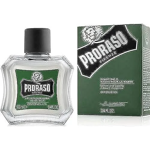 Proraso Bart-Balsam GREEN Refreshing - Klassiker mit Menthol und Eukalyptus - für normale Haut, 100 ml