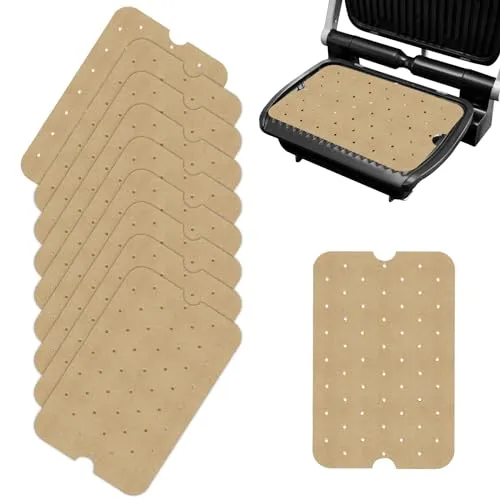 MEMOFYND 100 Stück 19,3 x 29,4 cm großes Pergamentpapier für Heißluftfritteusen, Antihaft-Ölpapier, poröses Ölpapier, Backpapier, Bratpfannen-Backpapier, Papiereinlage