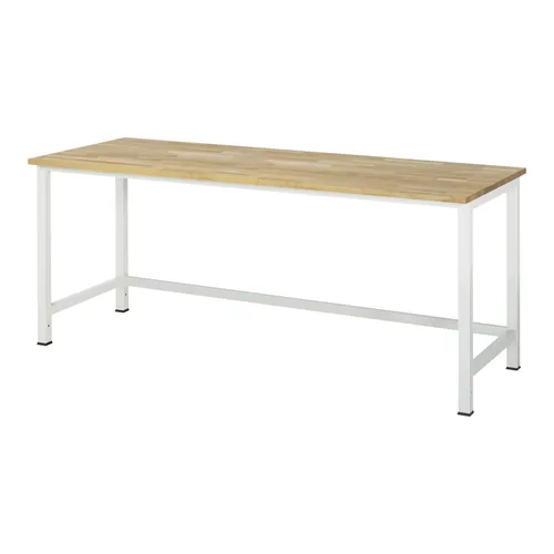 Rau Werktisch Buche-Massiv-Platte 2000x800 mm - Werktisch mit 25 mm Buche-Massiv-Arbeitsplatte, belastbar bis 500 kg, komplett montiert und made in Germany – ideal für Handwerk und Industrie.