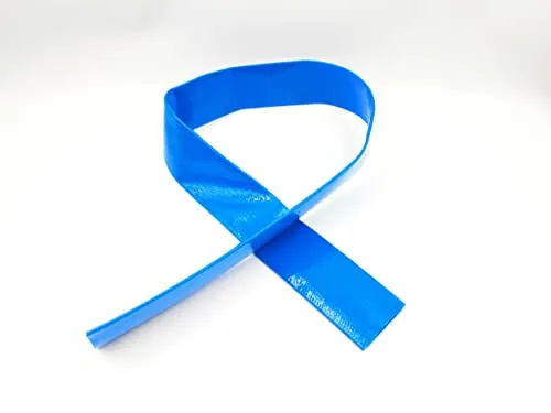 Zoll | 200 mm - Meterware - PVC Flachschlauch - Bauschlauch - Industrieschlauch - blau 8