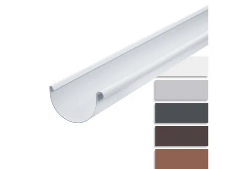 INEFA Halbrund Dachrinne 200cm PVC, NW 125 in weiß von INEFA