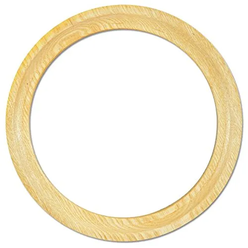 Rundrahmen, Esche Massivholz, d=5,5 cm, mit Glas u. Rückwand, Bilderrahmen rund