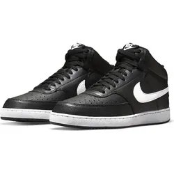 Nike Herren Court Vision Mid Next Nature Basketball Shoe, Schwarz/Weiß, 41 EU - Herren-Sneaker mit regulärer Passform, robuster Gummi-Außensohle und gepolstertem Schuhkragen für optimalen Tragekomfort.