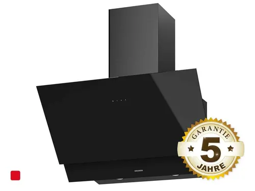Oranier MIRAN75S1 Kopffreihaube 75 cm pureBlack - Dunstabzugshaube mit 650 m³/h Luftleistung, Fettfilterreinigungsanzeige und Nachlaufautomatik für optimale Luftqualität in Ihrer Küche.