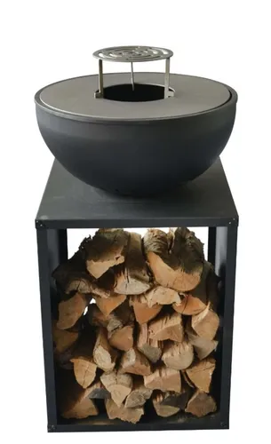 Produktbild Feuerstelle Feuerschale rauchfrei mit Grillfunktion Planchaplatte 2769