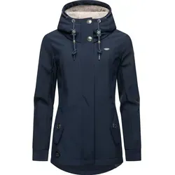 Ragwear Damen Funktionsjacke Monadde Softshell Navy Gr. XXL - Wasserabweisende Softshelljacke mit kuscheligem Fleece-Futter, ideal für die Übergangszeit und perfekt für Outdoor-Aktivitäten.