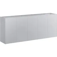 vidaXL Pflanzkübel 200x40x80 cm aus verzinktem Stahl - Übertöpfe – Stabil und langlebig, ideal für Gärten und Terrassen, rost- und korrosionsbeständig für langfristige Nutzung.