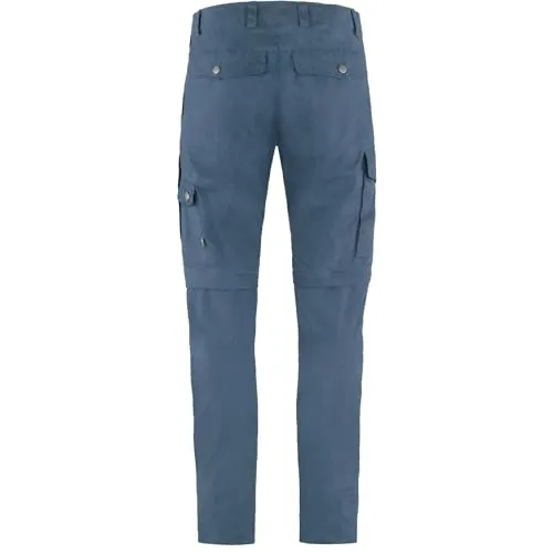 Fjällräven Herren Karl Pro Zip-Off Hose, Indigo Blue, 58 - Wanderhosen aus G-1000 Silent mit abnehmbaren Hosenbeinen, ideal für wechselnde Wetterbedingungen und ausgestattet mit insgesamt acht praktischen Taschen.