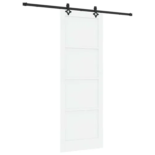vidaXL Schiebetür ORKDAL Weiß 83 x 232 cm aus massivem Kiefernholz