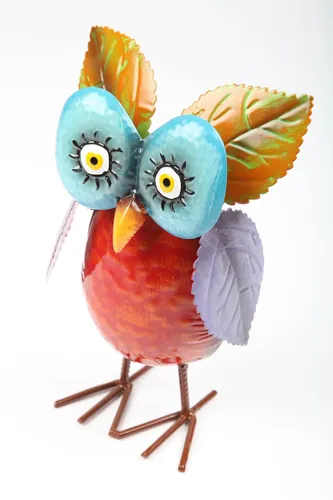 point-garden Gartenfigur aus Metall Dekofigur Eule