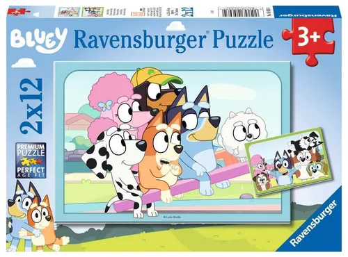 Ravensburger 05693 Kinderpuzzle Spaß mit Bluey Teileanzahl 2x12