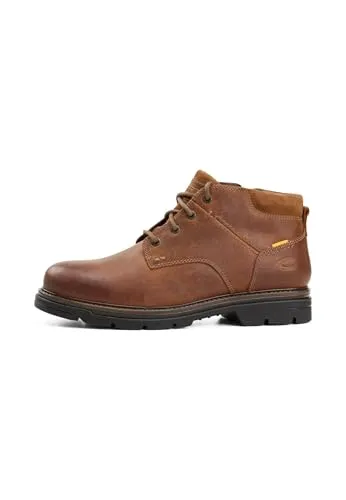 camel active Herren Schnürboot mit Reißverschluss Hellbraun - Wanderschuhe aus robustem Leder mit warmem Innenfutter, ideal für kühle Tage. Seitlicher Reißverschluss für einfaches Anziehen und Schnürsystem für individuelle Passform.