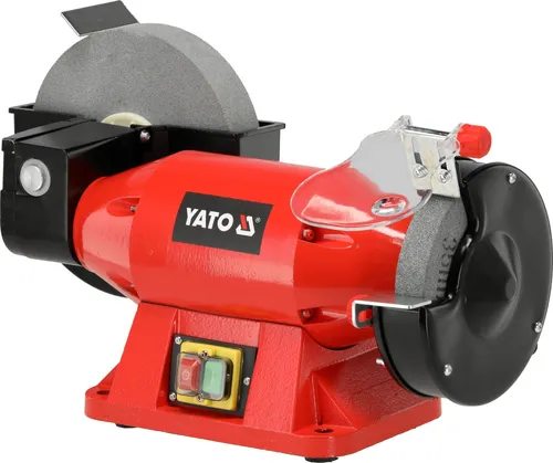 Yato Trocken/Nass Tischschleifmaschine 520W - Schleifmaschinen – Robuste Tischschleifmaschine für präzises Schleifen und Schärfen mit 520 W Leistung, wahlweise trocken oder nass für vielseitige Anwendungen.