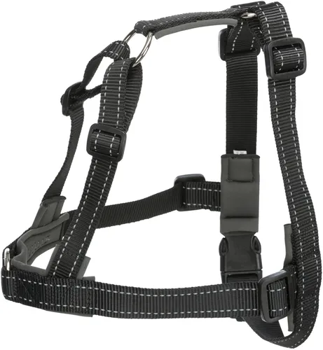 TRIXIE Lead n Walk Soft Erziehungsgeschirr schwarz S-M