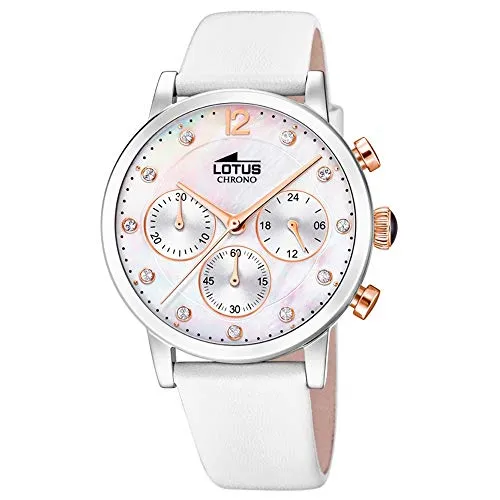 Lotus DamenArmbanduhr Chronograph Quarz Leder 18674/1
