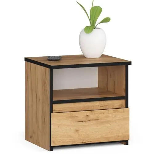 AKORD Nachttisch CL1 – Elegante Nachtkommode mit 1 Schublade