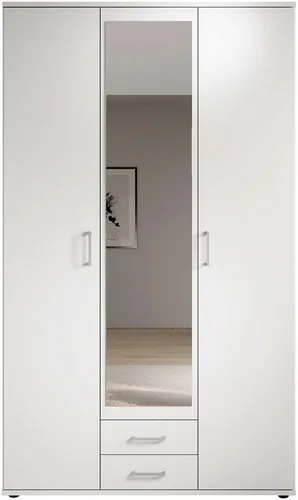 Schlafkontor Kleiderschrank Karl Drehtürenschrank Schlafzimmerschrank mit Spiegel Garderobe in 2 Breiten, mit zusätzlichen Einlegeböden TOPSELLER