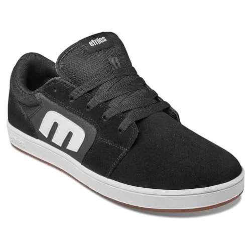 Etnies Cresta Skateschuhe - Schwarz/Weiß - Sneaker für Herren, ideal für Skateboarding mit einer robusten zementierten Cup-Sohle für optimalen Halt und Komfort.