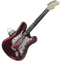 Krebs Glas Lauscha Weihnachtsornament E-Gitarre 4cm von Krebs Glas Lauscha
