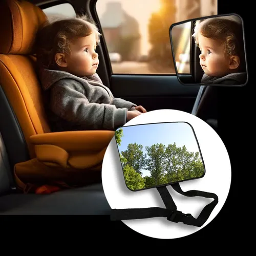 Autospiegel für den Rücksitz Bruchsicherer Rücksitzspiegel Spiegel schwenkbar