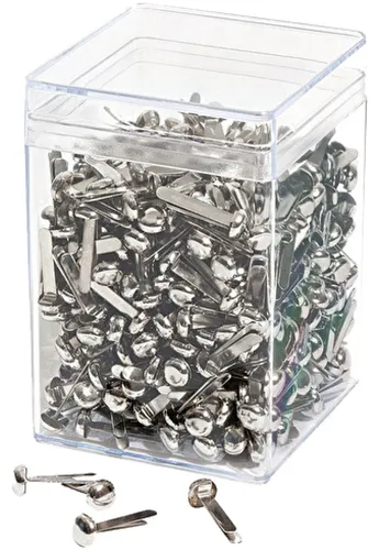 WEDO Rundkopf-Musterbeutelklammern, glanzvernickelt, 18 mm 500